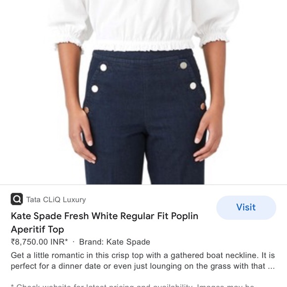 NWT Kate Spade white aperitif top L - Picture 11 of 13